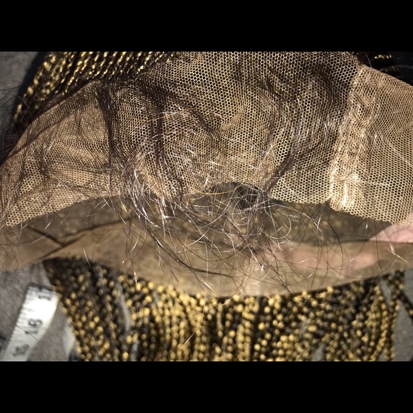Cornrow lace front wig in length states 32 inches but is longer picture included main image 7